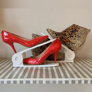 18 Adjustable White Shoe Organizers, set of 18